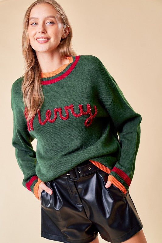 FOREST MERRY METALLIC SWEATER