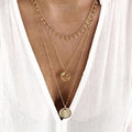 Detailed Triple Layer Necklace