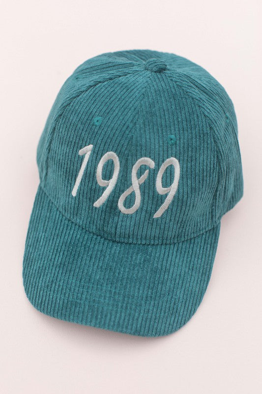 1989 Embroidery Corduroy Cap
