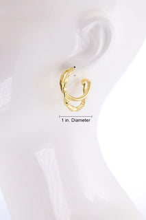 Abstract Melted Layered Hoop Earrings