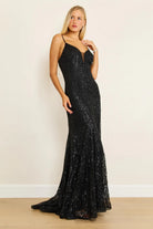 2025 Long Black Plus Size Party Gown🤍-Market Grey Boutique