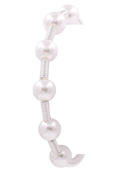 Cream Pearl Bangle Bracelet