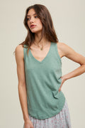 Pistachio Raw Edge Detail Tank