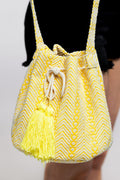 Geometric Pattern Bucket Bag