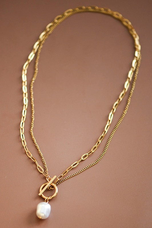 Pearl Accent Chain Necklace