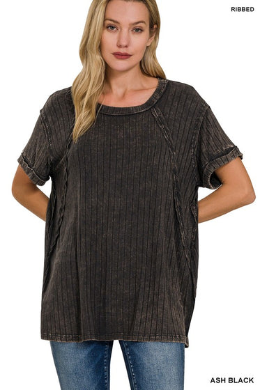 Charcoal Acid Washed SS Top