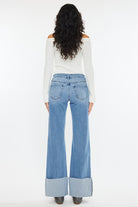 KC Emma Mid Rise Wide Denim-Market Grey Boutique