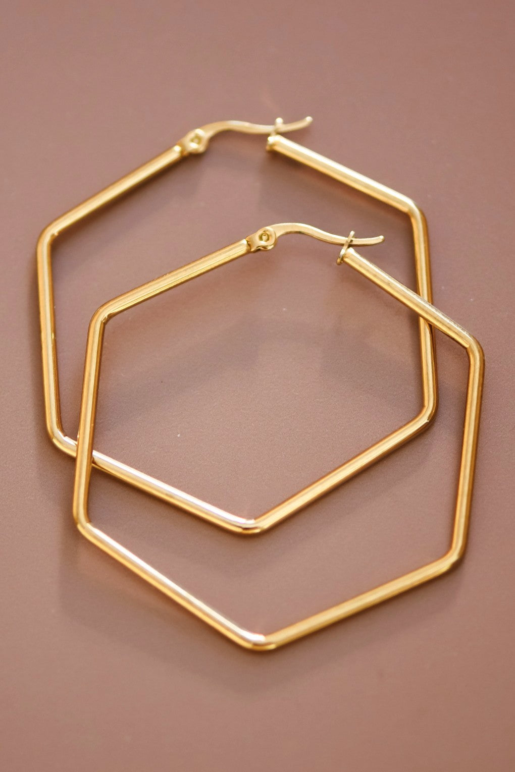 Abstract Hoop Earrings