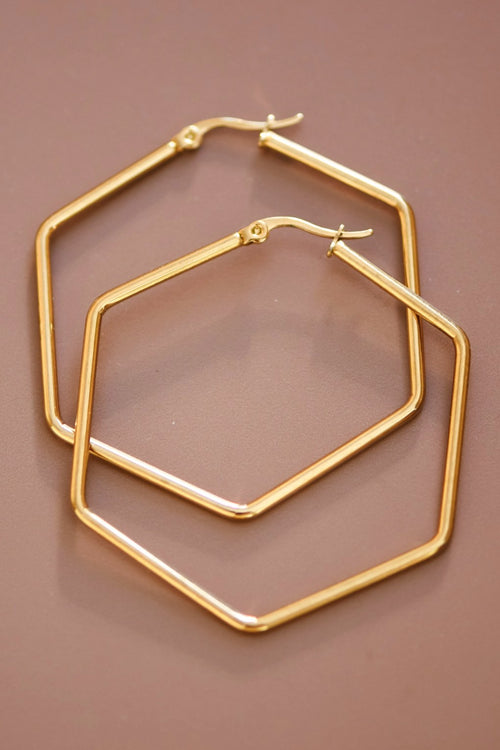 Abstract Hoop Earrings