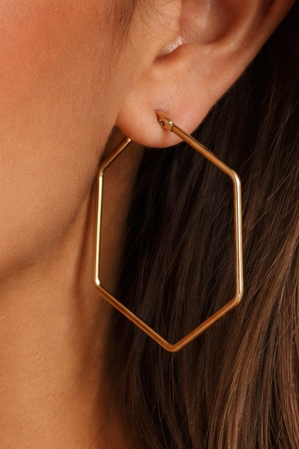 Abstract Hoop Earrings
