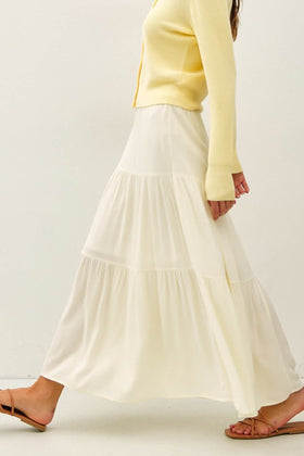Vanilla Boho Tiered Maxi Skirt