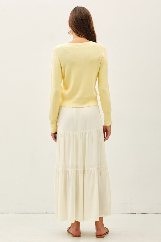 Vanilla Boho Tiered Maxi Skirt