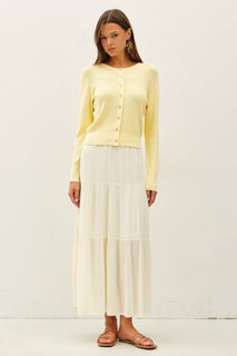 Vanilla Boho Tiered Maxi Skirt