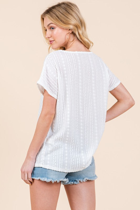 SUMMERTIME SPECIALTY KNIT  TOP