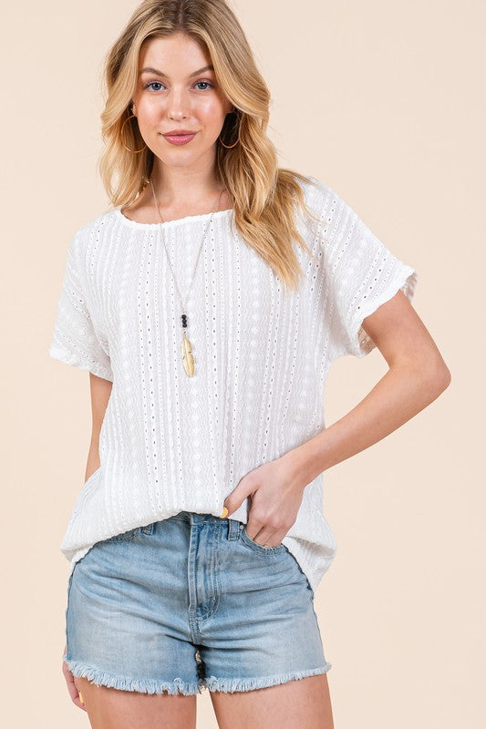 SUMMERTIME SPECIALTY KNIT  TOP