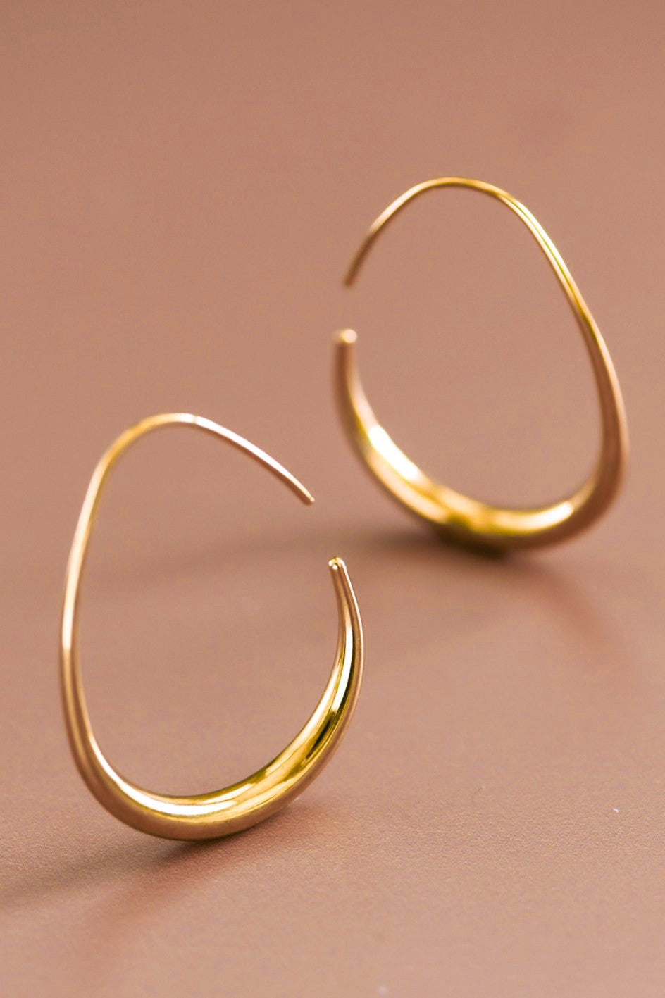 Pear Drop Hoop Earrings-Market Grey Boutique
