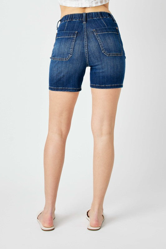 JB Elastic Waist Mid Length Shorts