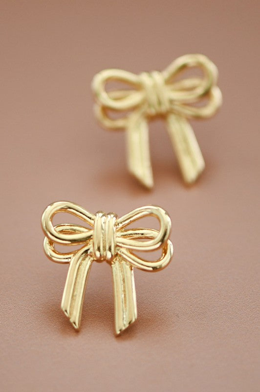 Bow 18k Waterproof Non-Tarnish Stainless Steel Studs