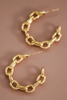 Chain Link Hoop Earrings-Market Grey Boutique