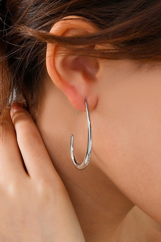 Silver 18k Stainless Steel Waterproof Tarnish Free Hoops
