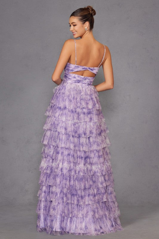 2026 Lilac Strapless Sweetheart Keyhole Gown🤍
