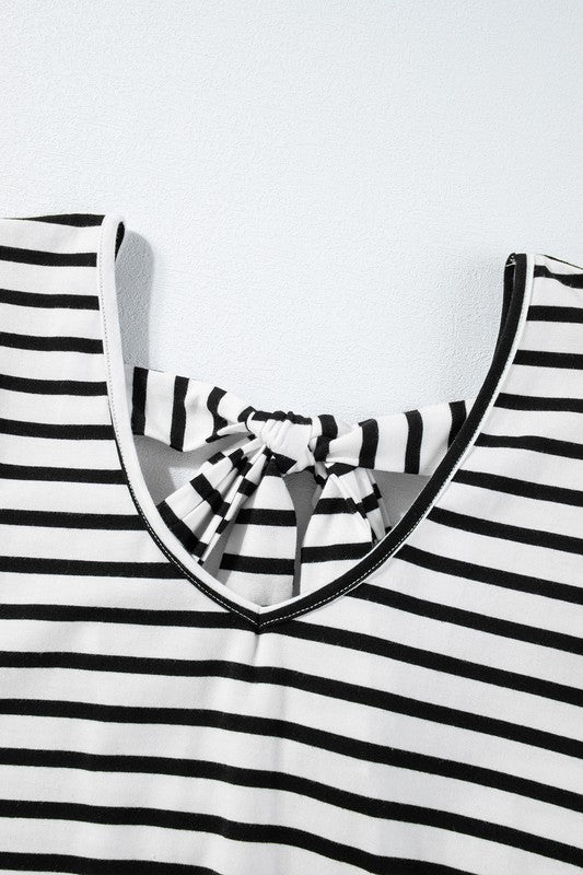 Flutter Stripes Tie Back Top