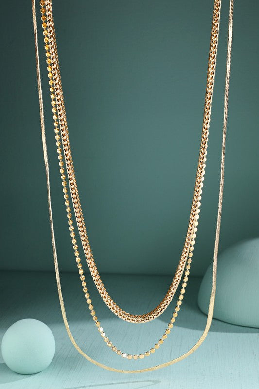 3-layered Chain Variant Necklace