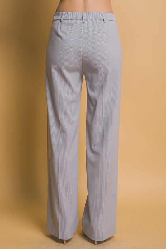 Light Grey Straight Leg Classic Trousers