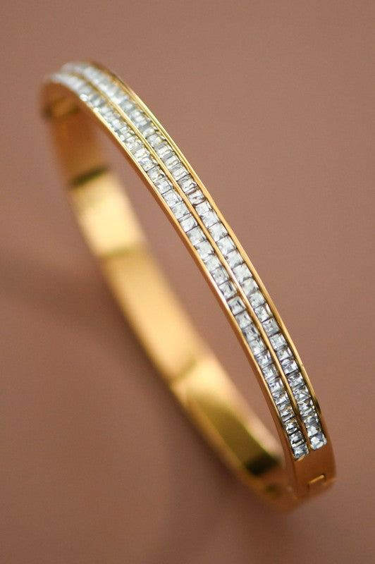 Gold Tone Non-tarnish Stainless Steel Bangle