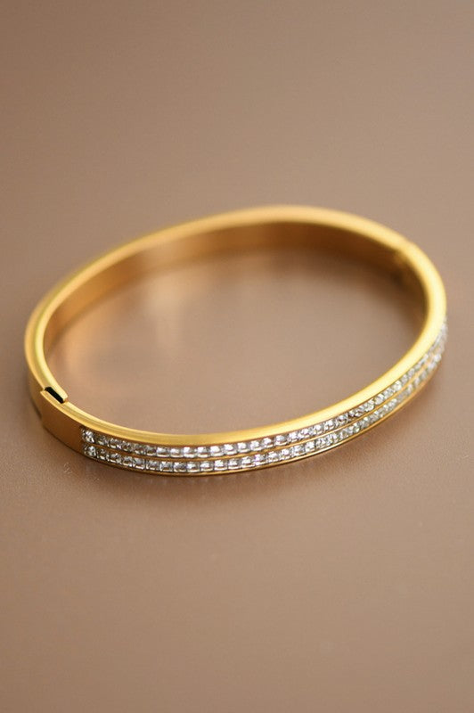 Gold Tone Non-tarnish Stainless Steel Bangle