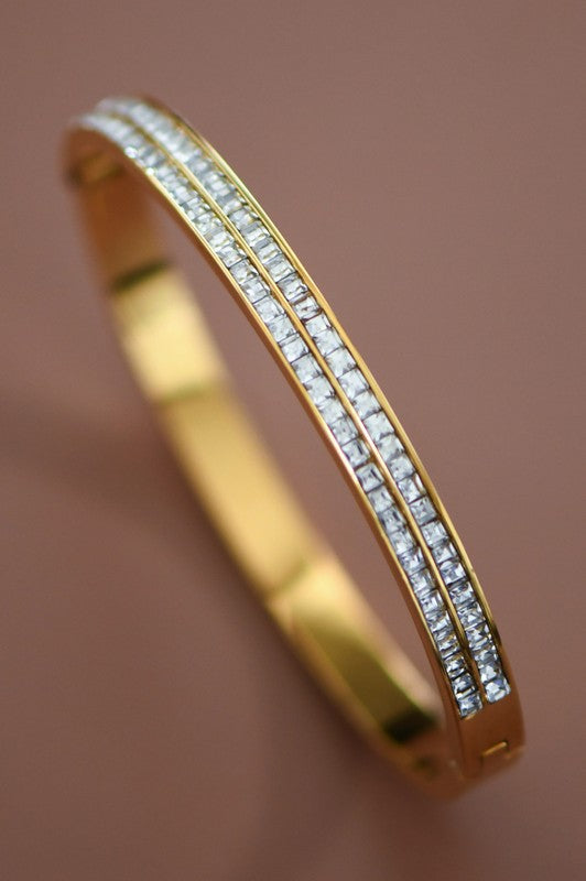 Gold Tone Non-tarnish Stainless Steel Bangle