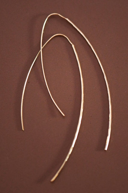 Elegant Hook Through Stainless Steel Earrings