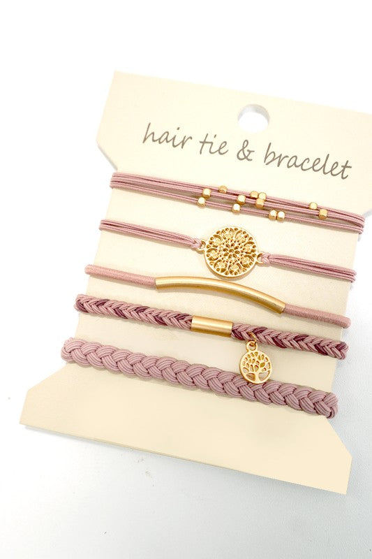 Boho Dual Function Knot Bracelet Hair Ties