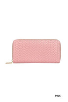 Pink Woven Weave Wallet-Market Grey Boutique