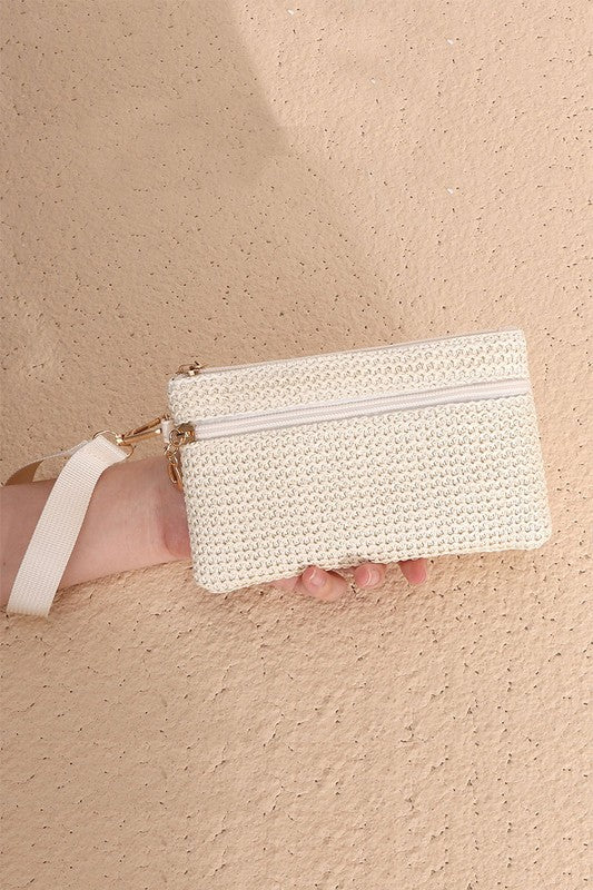 Ivory Boho Wristlet Wallet