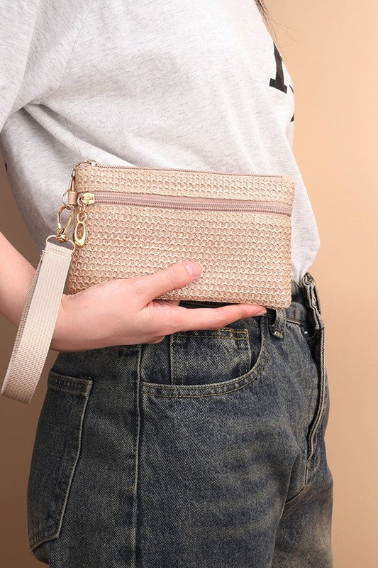 Ash Mocha Boho Wristlet Wallet-Market Grey Boutique