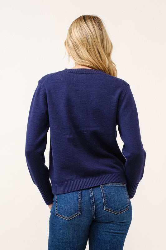Nautical Navy Tailored Cardigan