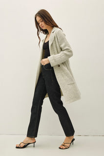 Oatmeal Button Detail Coat