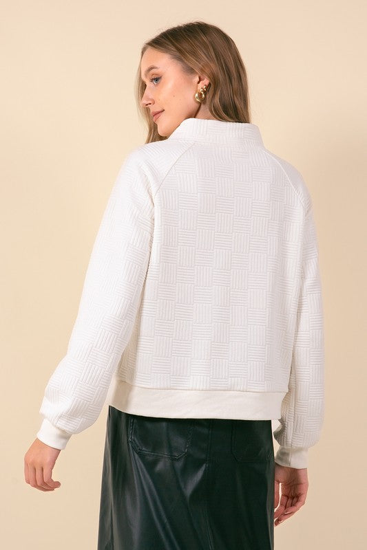 Side Button Long Sleeve Sweatshirt