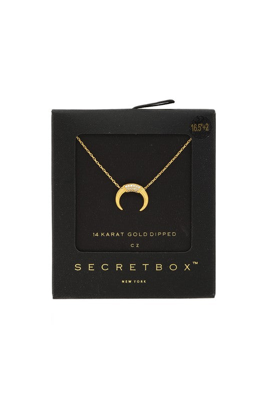 Gold Squash Blossom CZ Necklace