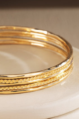 5 Set Metal Bangle Bracelet