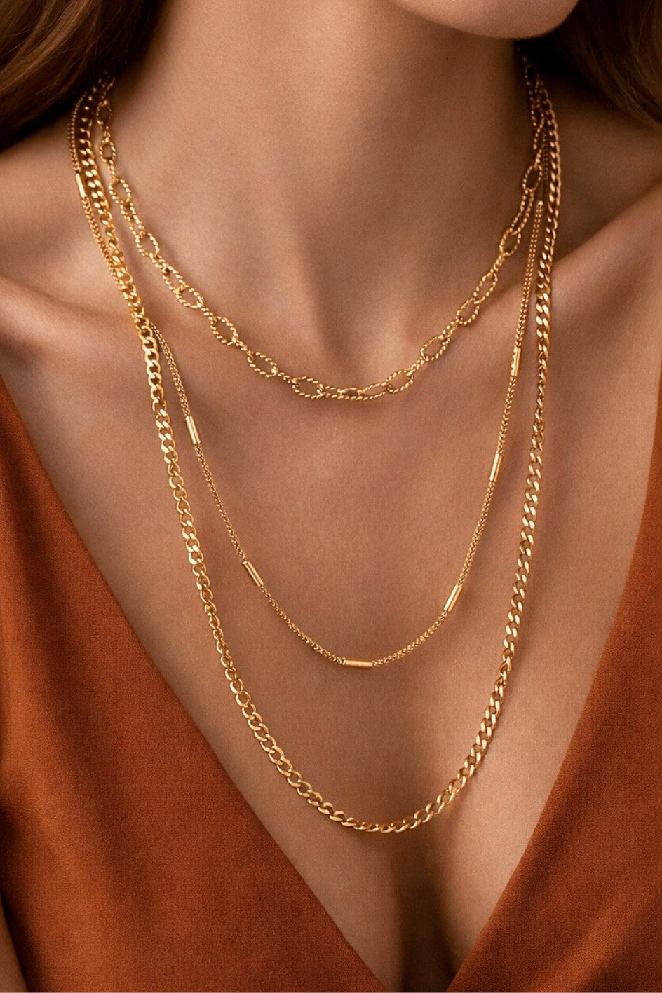 Layered Trio Necklace-Market Grey Boutique