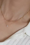 18k Double Drop Necklace