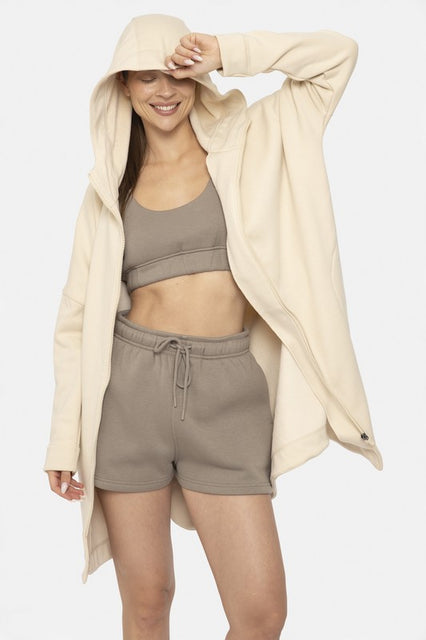 Longline Zip-up Jacket With Hood