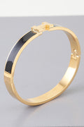 Gold/Black H Cuff Bracelet