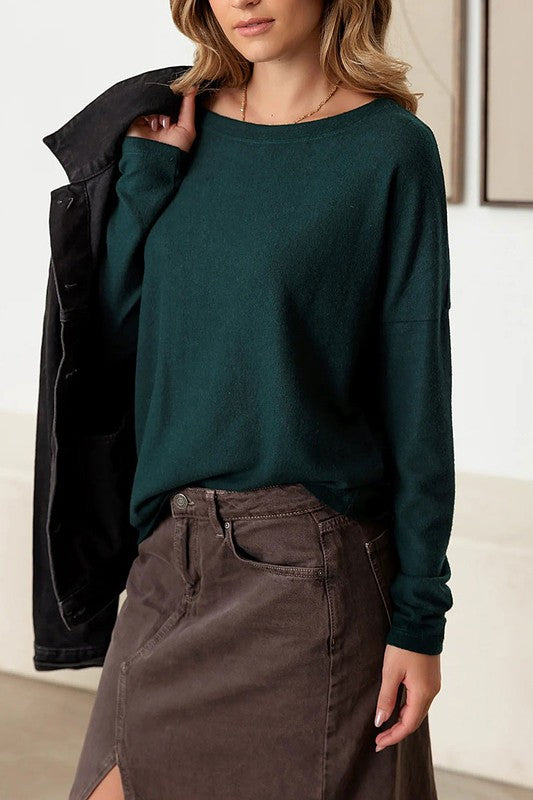 HUNTER GREEN SOFT COZY TOP