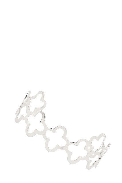 Metal Open Clover Bracelet