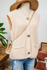 Button Up Sweater Vest