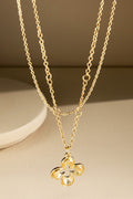 Double Layer Clover Pendant Necklace