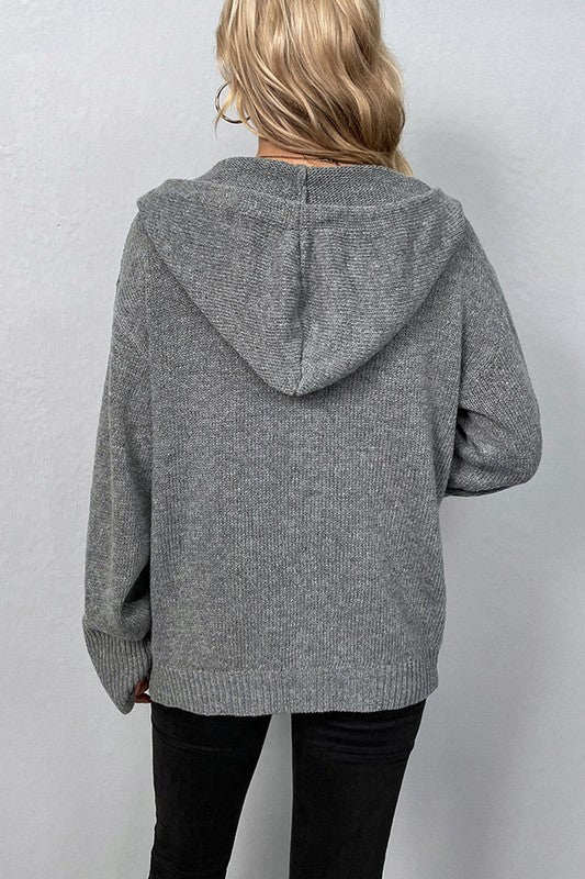 Oh So Cozy Hooded Button Up Cardigan